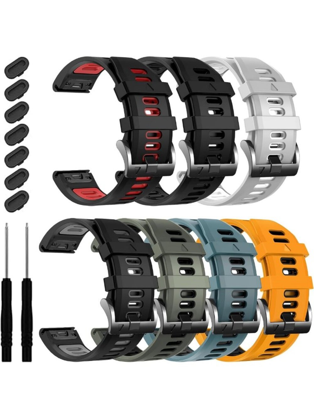 22mm Quickfit Silicone Sport Band for Garmin Fenix & Forerunner Watches